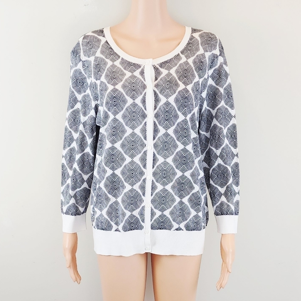 Halogen 100% Cotton Long Sleeve Button Down Cardigan